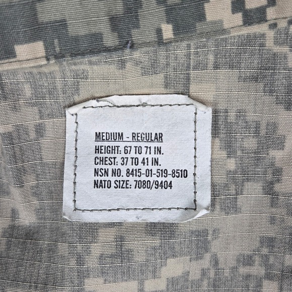 US Army Combat Uniform ACU Digital Camo Jacket Medium Regular NSN 8415015198510 - Picture 3 of 8